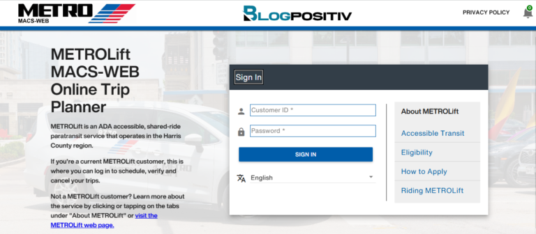 metrolift login